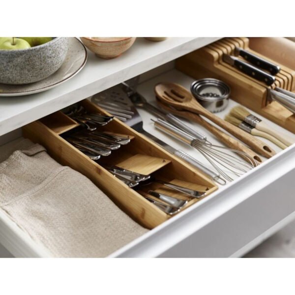 Bamboo Space Saver Cutlery Organizer - Fine Living