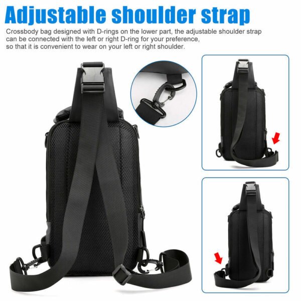 USB Charging Compact Bag - Black