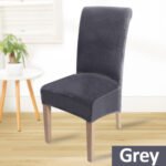 New Velvet Dining Chair Cover – Stylish | Durable | Light Grey