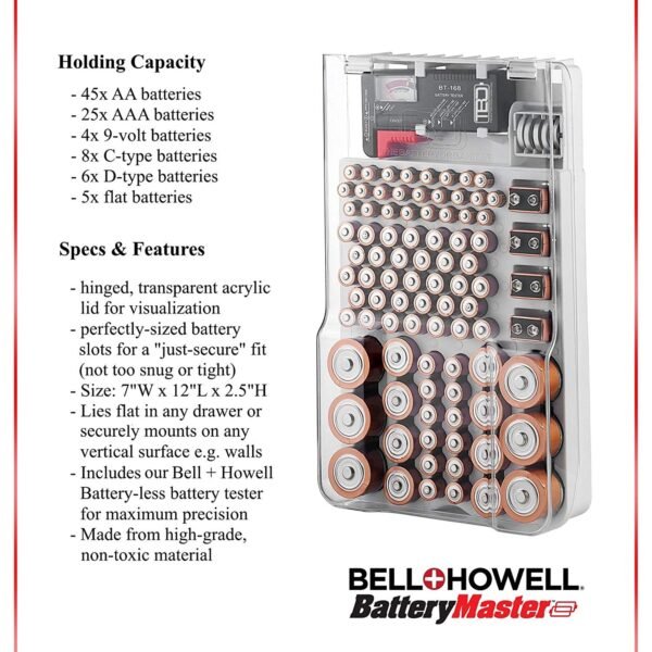 Battery Storage Organizer Box