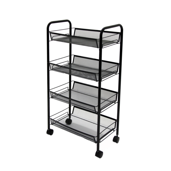 Fine Living Limber 4 Layer Trolley - Black