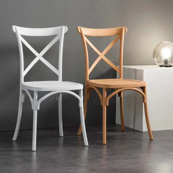 Cross Back Dining Chair - Brown - Fine Living