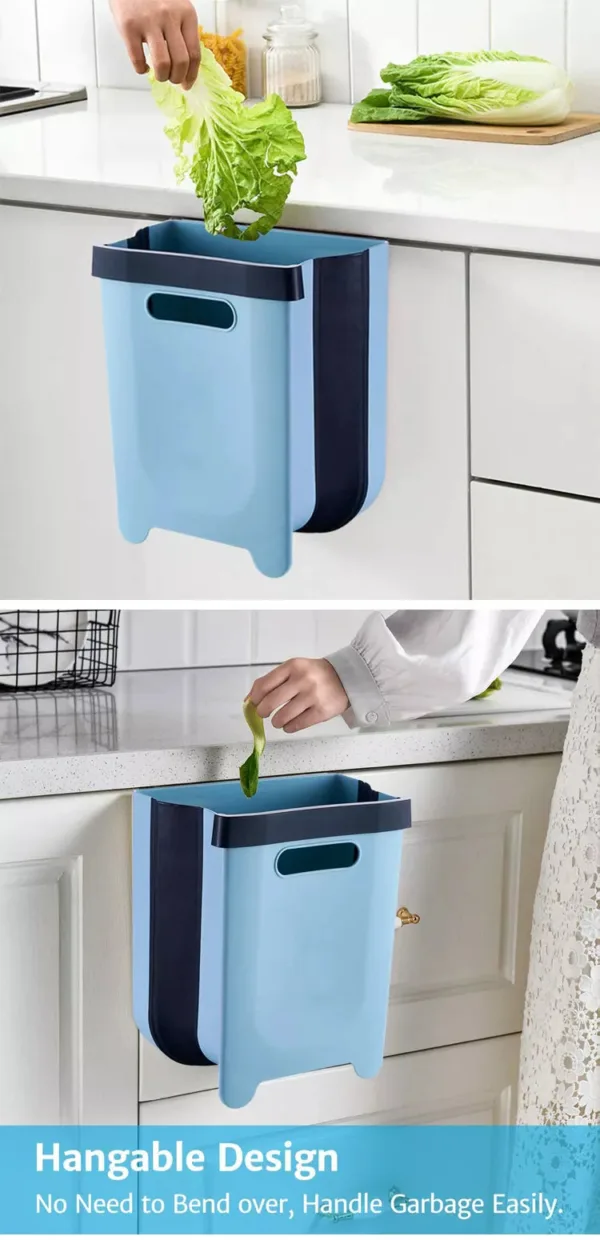 Space Saver Collapsible Trash Bin - Grey