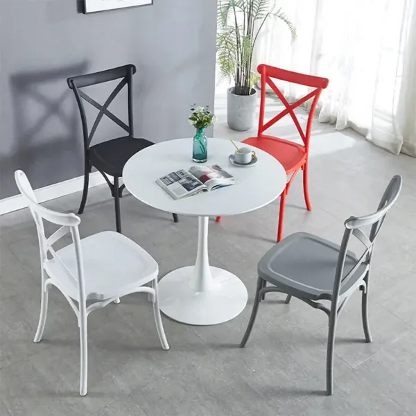 Cross Back Dining Chair - Brown - Fine Living