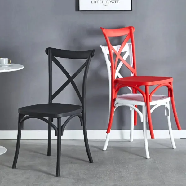 Cross Back Dining Chair - Brown - Fine Living