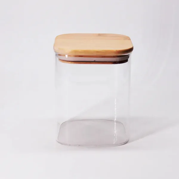 Pristine Bamboo Lid Glass Jar S 650ml Fine Living