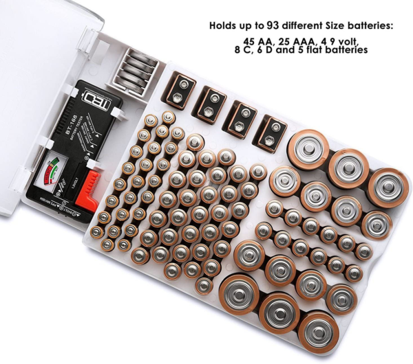 Battery Storage Organizer Box