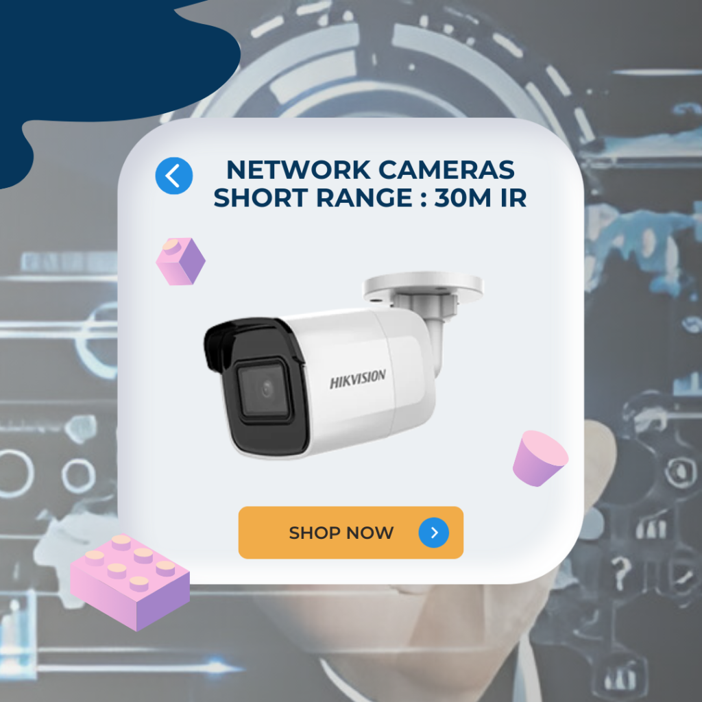 Network Cameras Short Range Economical Bullet: 30m IR