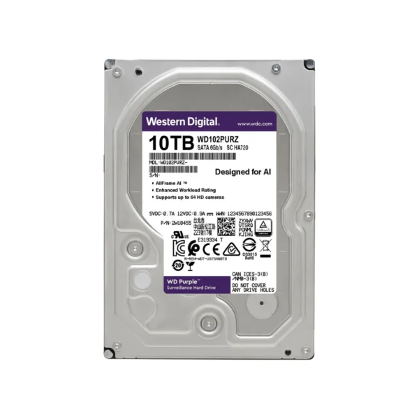 Western Digital Surveillance 10TB 3.5" SATA Hard Drive