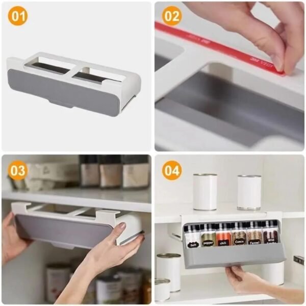 Under Cabinet Spice Rack Organizer - Fine Living