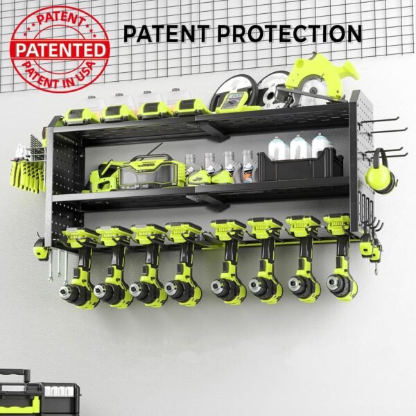 Eight Drill Holder Power Tool Organizer