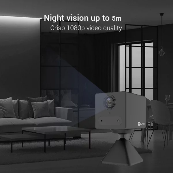 EZVIZ CB2 Indoor Battery WiFi Camera 1080P – Wire-Free, Human Detection, 2-Way Talk-Black 5 EZVIZ CB2 Indoor Battery WiFi Camera 1080P – Wire-Free, Human Detection, 2-Way Talk-Black