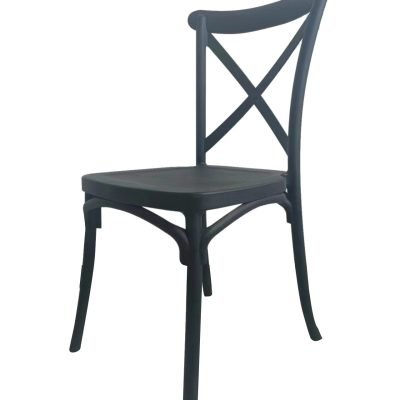 Cross Back Dining Chair – Elegant | Durable | Black Finish