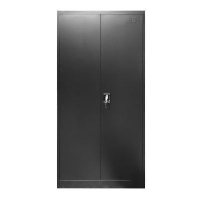 Metal 2 Door Cupboard | 1.8m | Black | Fine Living