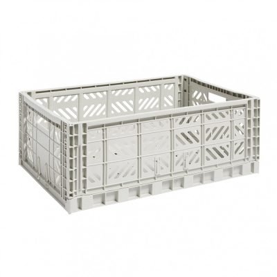 Fine Living Folding Crate Small - Grey | Compact & Durable