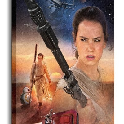 Star Wars: Episode VII - Rey Art | 80x60cm Canvas Print