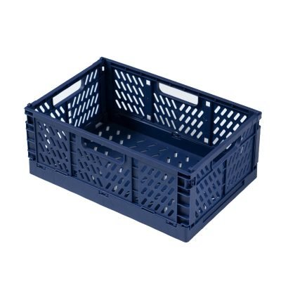 Best Fine Living Folding Crate Small - Blue | Compact & Stylish